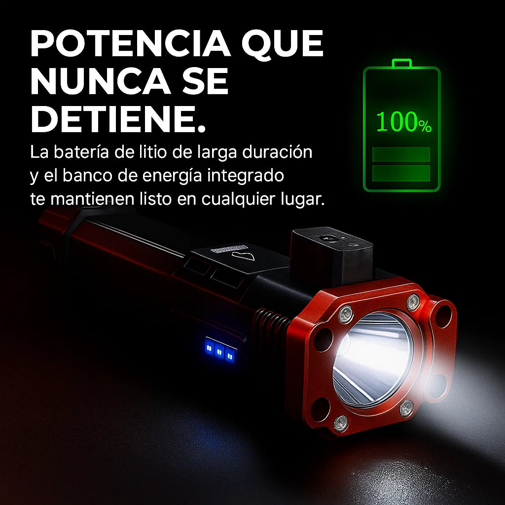 FlashForce® Linterna Táctica 4-en-1 [Potencia Extrema]