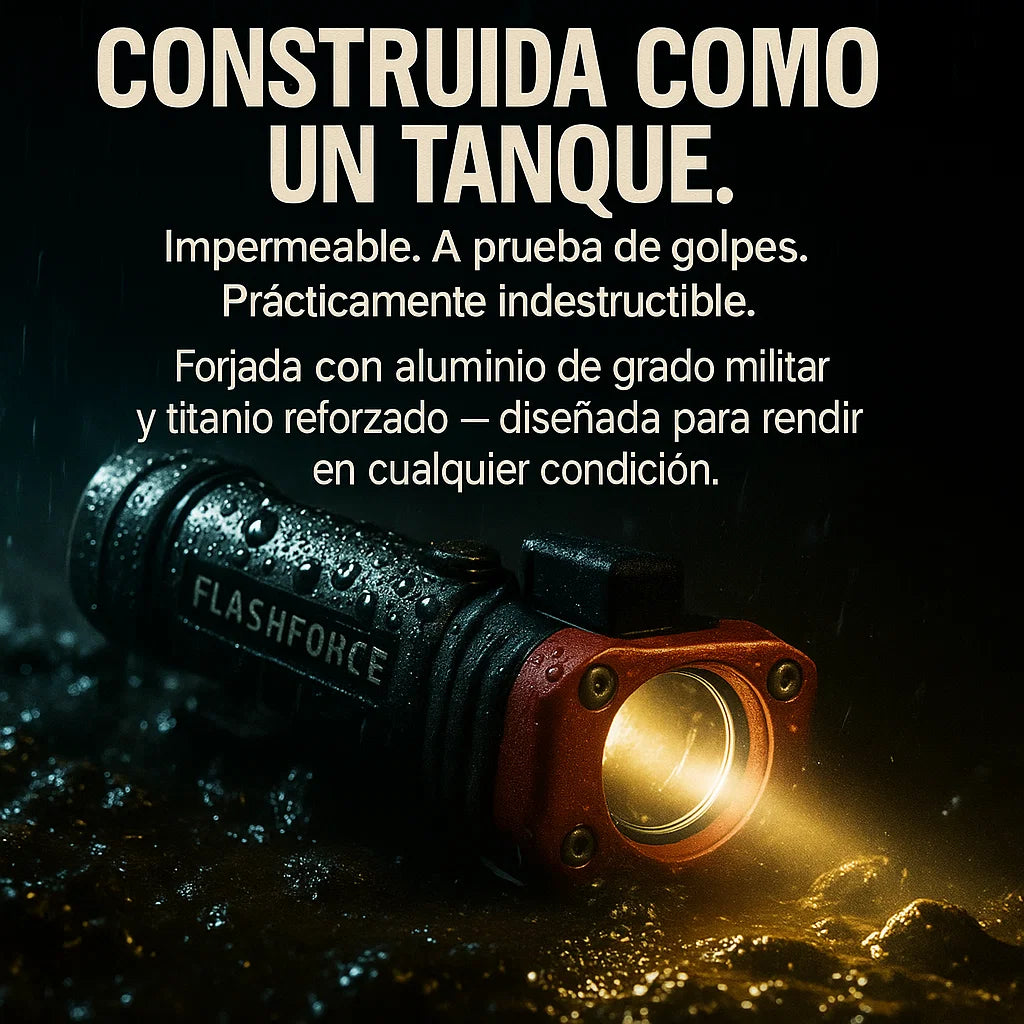FlashForce® Linterna Táctica 4-en-1 [Potencia Extrema]